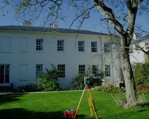 A member of our team completing one of our quality building surveys in Hampshire.